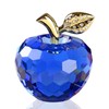 DOJOZ Crystal Apple Paperweight Craft Decoration Table top Ornament Statue