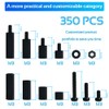COMRUN 350PCS M3 Black Male Female Nylon Hex Spacer Standoff