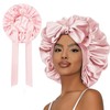 Bonnet with Tie Band Satin Bonnet Silk Bonnet for Sleeping