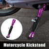 Motoforti Universal Adjustable Motorcycle Kickstand Side Support Stand Purple