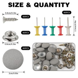 160Pcs Car Roof Headliner Repair Button, Car Headliner Rivets Retainer, Auto Roof Snap Rivets Retainer, Universal Car Roof Repair Kit, Car Interior Ceiling Repair Retainer for Trucks Cars Buses