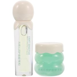 Set de 2 Bálsamos Labiales Hidratantes de Glicerina para Mujer Cuidado de Día y Noche, Gelatina Brillo Ligero, Reparación Nutritiva, para Distintos Maquillajes y Ocasiones
