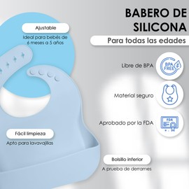 Bluet B- 11-Piece Silicone Baby Feeding Set - Baby Led Weaning Supplies - Blue