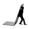 balvi Too Many Bookend Black Owl Shaped Bookend Funny Accessory
