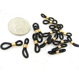 20pcs of Eye Glasses Spectacle Chain Strap Holders Rubber Loop Ends Approx 22mm