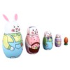Wooden Russian Nesting Dolls Rabbit Shape Wood Nesting Dolls for