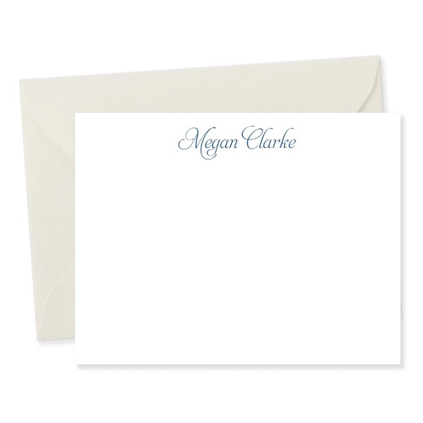 Elegant Script Stationery Set, 5.5x4.25" (A2) Personalized Formal Stationary Flat