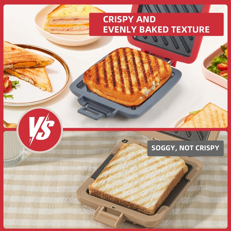Mico Dingker Microwave Toastie Sandwich Maker, Snack Maker & Panini