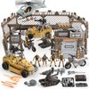 JOYIN Military Base Toys Set Including Army Vehicles, Army Men