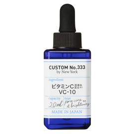 Custom Number Triple Three CUSTOM NO.333 Vitamin C Derivative VC-10, 6.8 fl oz (20 ml) Highest Concentration Formulation, Professional Solution Lotion, Beauty Essence, Sensitive Skin, Dry Skin, Hypoallergenic, Skin Care, Pore Care, Moisturizing, Dull Car