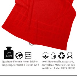 Lashuma Bathroom Door Mat 50 x 70 cm Scarlet Red Bathroom Set Modern Linz