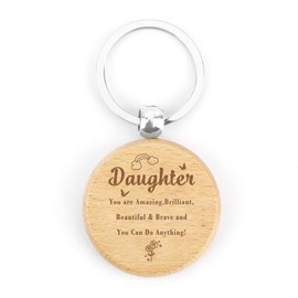 Daughter Gifts,Daughter Birthday Gifts,Daughter Christmas Gifts,Daughter Gifts from Mum,Wooden Keyring,Gifts for Daughters Adult,Gift for Daughter,Dad And Daughter Gifts,Special Daughter Gifts