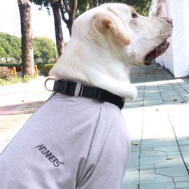 ARUNNERS Extra Large Dog Collar Jackets Clothes Sweaters with Leash Ring for Labrador Rottweiler Great Dane, Grey, 4X-Large