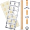Geetery 5 Pcs Ravioli Mold Set 2 Inch Squares Ravioli
