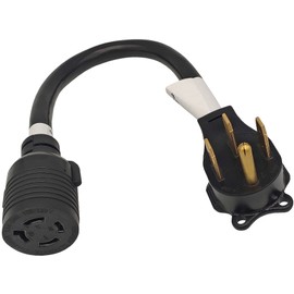Fullsky FC-145L42 AC Adapter Cord NEMA 14-50P to NEMA L14-20R Male 14-50P Generator or RV Plug to Female L14-20R Generator Lock 4 Prong Receptacle Adapter Output Maximum 20Amp 125 or 250Volt