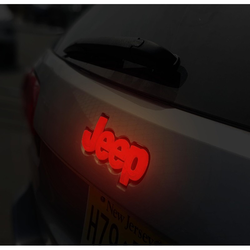 AUTOGEM 2014–2018 Jeep Tailgate LED Letter Emblem Lights Up –