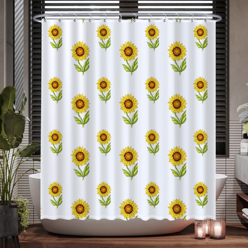 Ulticool Shower Curtain - Sunflower Sun Nature Happy - 180