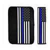 Xalvoria 2-Pack USA Flag Thin Blue Line Seat Belt Pads