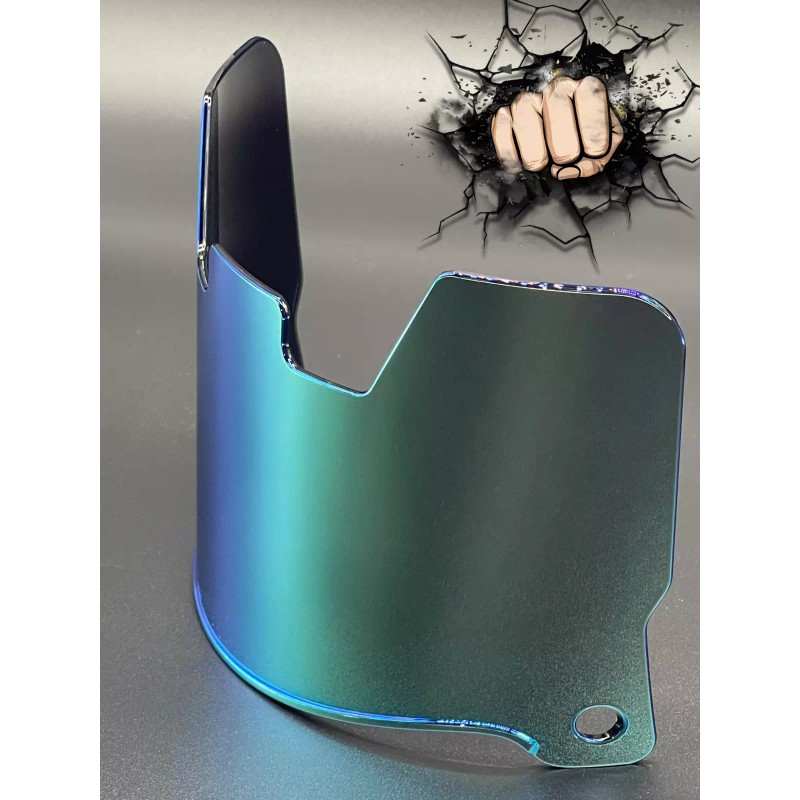 Ice Blue Silver Chrome mirror Full Size Helmet Visor, Replica/Speed/