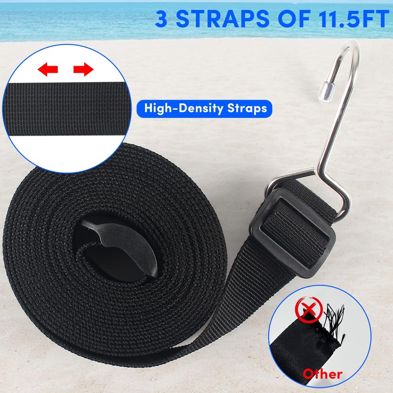 Boat Cover Support Poles Straps, Boat Pole Straps with Stainless