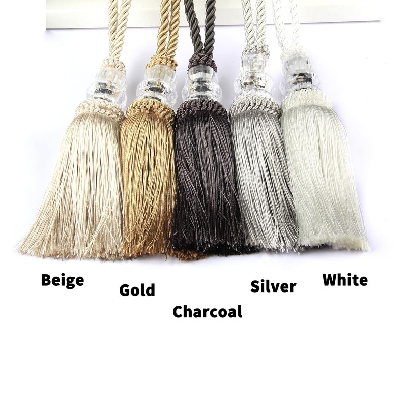 HedongHexi Curtain Tiebacks with Tassel, Outdoor Elegant Decorative Curtain Holdback,Modern