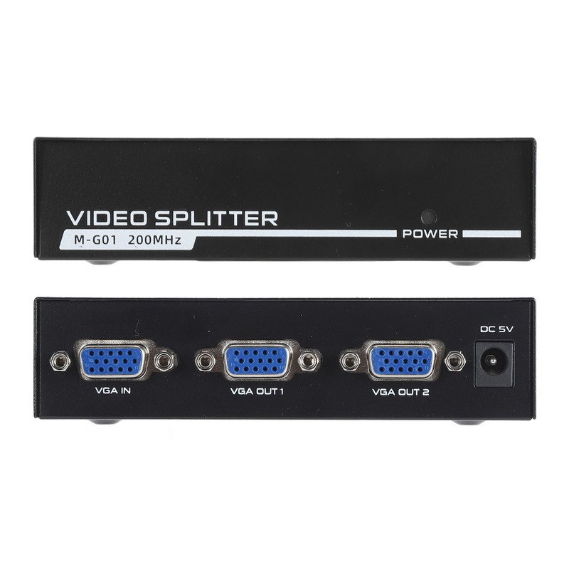 VGA Splitter 2 Port 1920X1440 200MHz 1 in 2 Out
