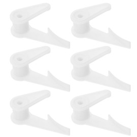 OSALADI Ceiling Lamps Accessory 6 Pack Plastic Light Fixed Clips Flush Mount Plates White Secure Attachment Easy Installation