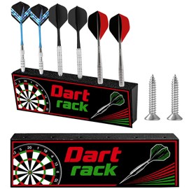 2 Pcs Wall Mounted Dart Holder with M3*16 Screws, 2 x 12 * 3.5cm Dart Pins