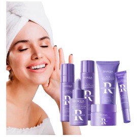 Set 6 Piezas Cremas Antiedad Y Antiarrugas Bioaqua Con Retinol Cuidado Facial Hidrata, Reafirma Y Reduce Lneas De Expresin                            