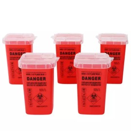Sharp 샤프 폐기 용기 5팩 1쿼터 바늘 Sharp Disposable Container 5-Pack 1/4 Inch Needle