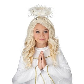 California Costumes Girls Golden Angel Wig, Blonde, one Size