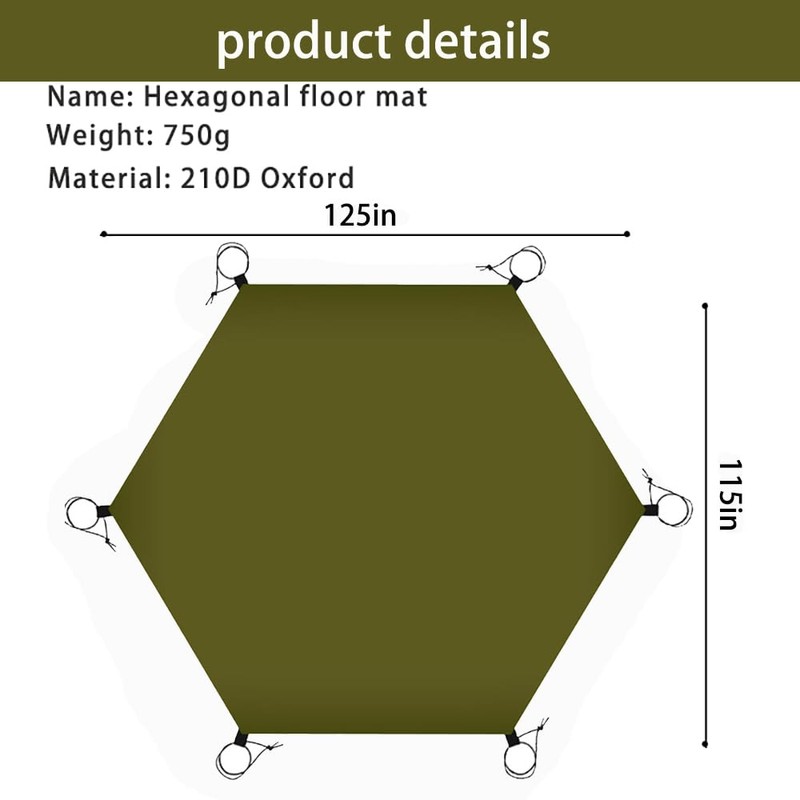 HipierFx 10.5x9.5ft Tent Footprint Waterproof Camping Tarp Ultralight Mat Under