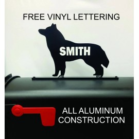 TM CUSTOM FABRICATING SIBERIAN HUSKY MAILBOX TOPPER MB08