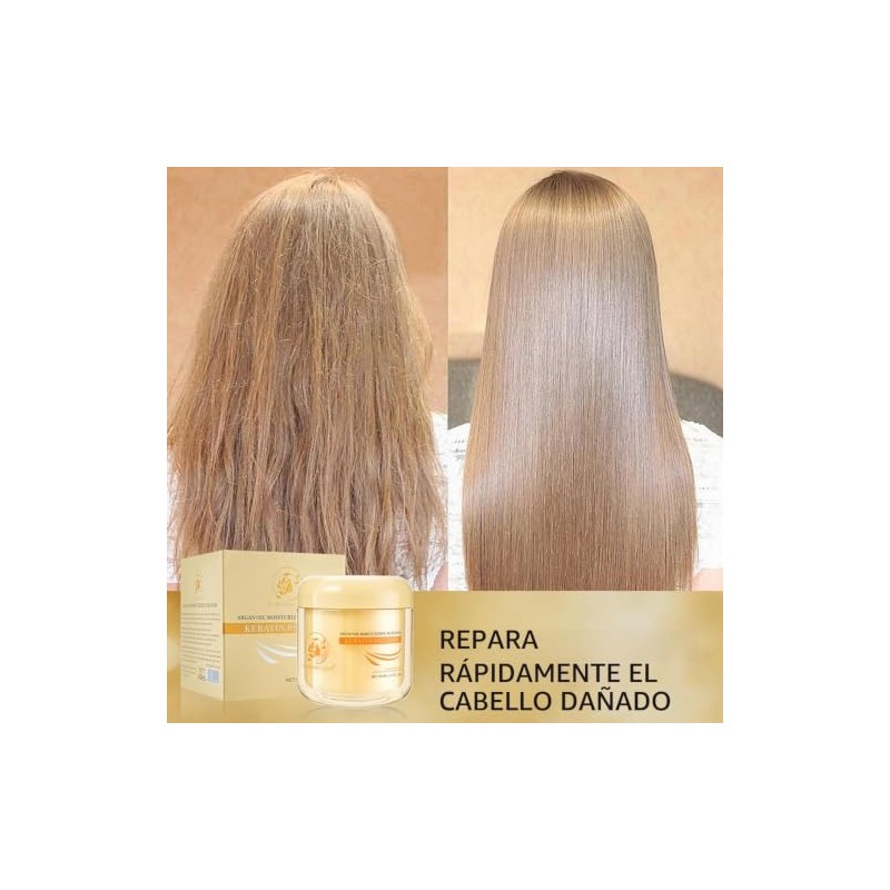 Mascarilla para Cabello con Colágeno y Aceite de Argán Reparación