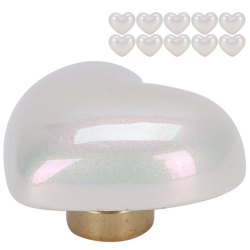 10pcs Heart Beads Imitation Pearls Beads Nail Art Decoration DIY