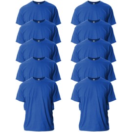 Gildan Adult Ultra Cotton T-Shirt, Style G2000, Multipack, Royal (10-Pack), Small