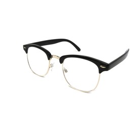 ColorViper basic square reader Unisex Reading Glasses (club master shiny black silver, 1.25)