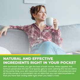 SomaLeaf Soothe Roll-On, 1500 MG, Extra Strength, Natural Comfort for Muscles, HIPS, Joints, Neck, Back, Elbows, Fingers, Hands, and Knees