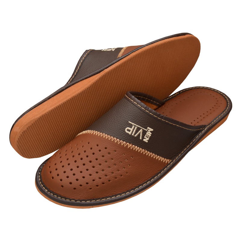 Mens Slippers Men's Slipper Men House Shoes Leather Home Mule