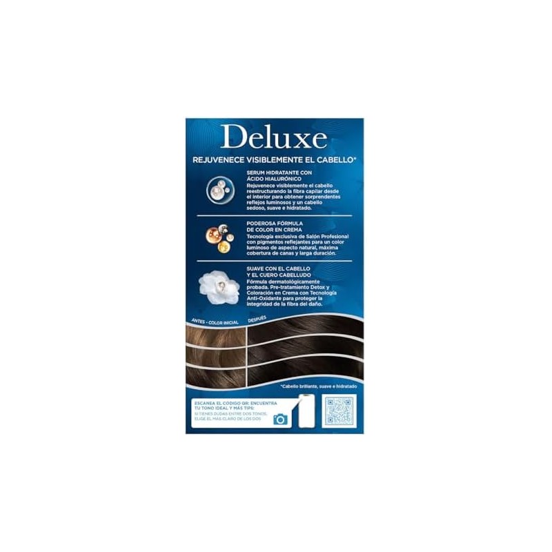 Wella Deluxe, Tinte Permanente 3 Castaño Oscuro, 207 G