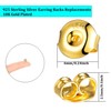 12PCS 925 Silver Earring Backs Replacements, 18K Gold Plated Hypoallergenic