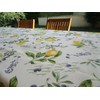 Rectangular tablecloth with lemon and olive motif, 100% cotton, size: