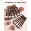 Set de brochas de maquillaje mini para principiantes, set de