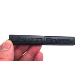 DFBIQKLS 1pcs 3D Metal Limited Edition Emblem Car Logo Trunk Lid Badge Sport Turbo Decal Replacement for Universal Vehicle, Car, SUV, Truck (Black)