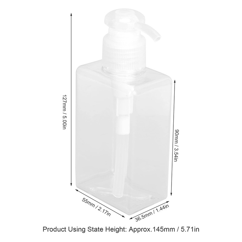 Pack of 3 Plastic Pump Bottles, 150 ml Empty Plastic