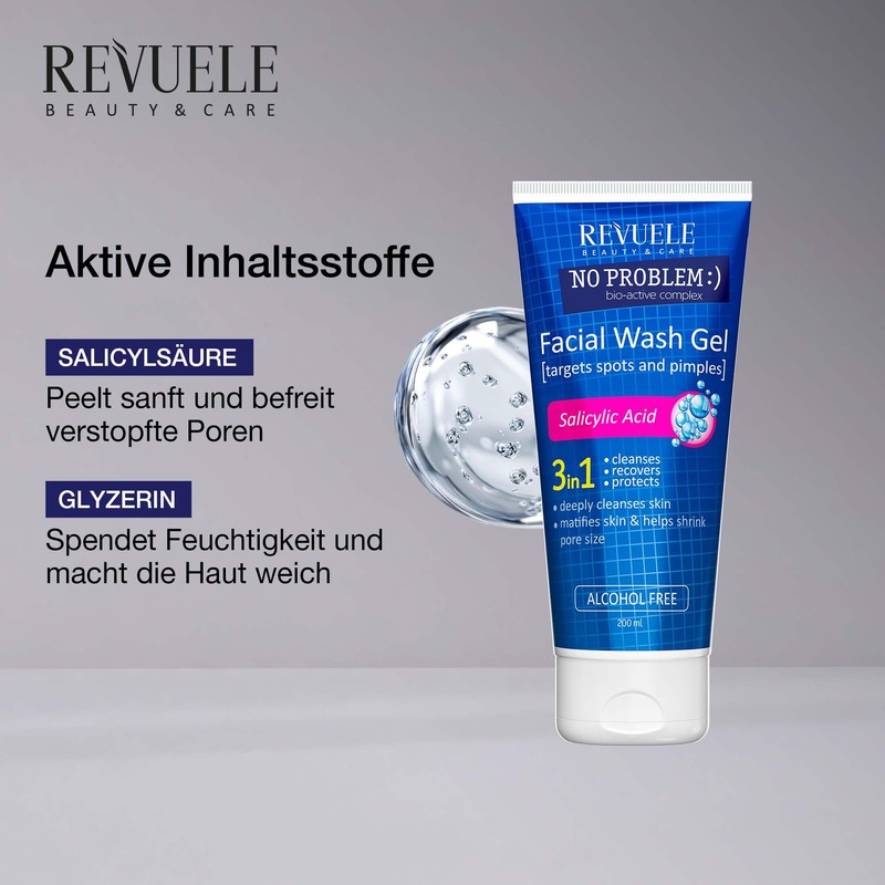Revuele No Problem Facial Cleansing Gel with Salicylic Acid -