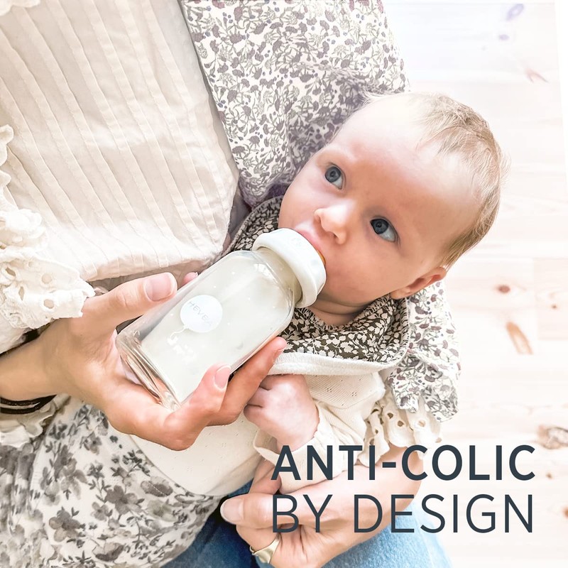 HEVEA Standard Neck Baby Glass Bottle Nipples Medium Flow: Glass