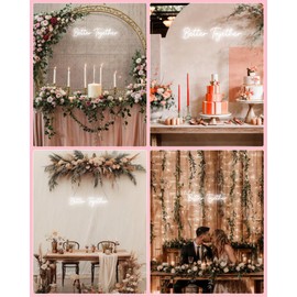 YALLOVE Better Together Neon Sign, 22.8 X 6 inch, Cool White Neon Light, USB Powered Light-up, Adjustable Brightness, Neon Wall Sign, Neon LED Sign for Birthday, Wedding, Living Room, Wall Decoration