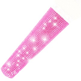 RhymKawa B58A Pink Mic Sleeve Fit for Wired Microphone SM58, BETA58 Handle Cover Replacement, Rhinestones Shining on Tours & TV Shows (Mic Not Included)