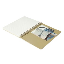 Clairefontaine 104566C Flying Spirit Notebook with Inner Pockets and Spiral Bound Lined 60 Sheets DIN A5 14.8 x 21 cm Pack of 1 White with Assorted Designs